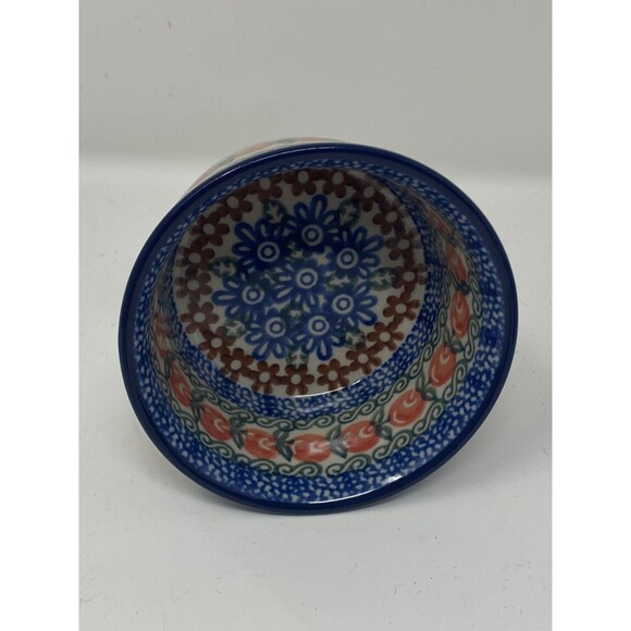 Ceramika Artystyczna Boleslawiec Ramekin Bowl Rare Apple Pattern 409 - Picture 2 of 4